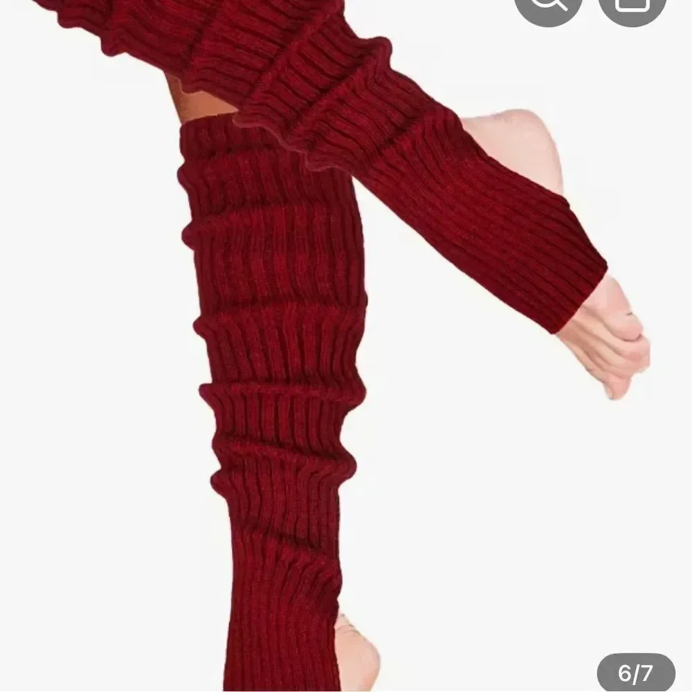 Stylish Red and Black, Leg Warmers